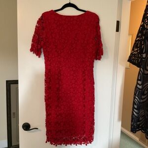 Red party dress,